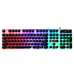 TX30 Retro round <strong>Key</strong> Punk <strong>Keyboard</strong> with Mechanical Feel USB Backlit Desktop Gaming <strong>Keyboard</strong> - Product Image 1