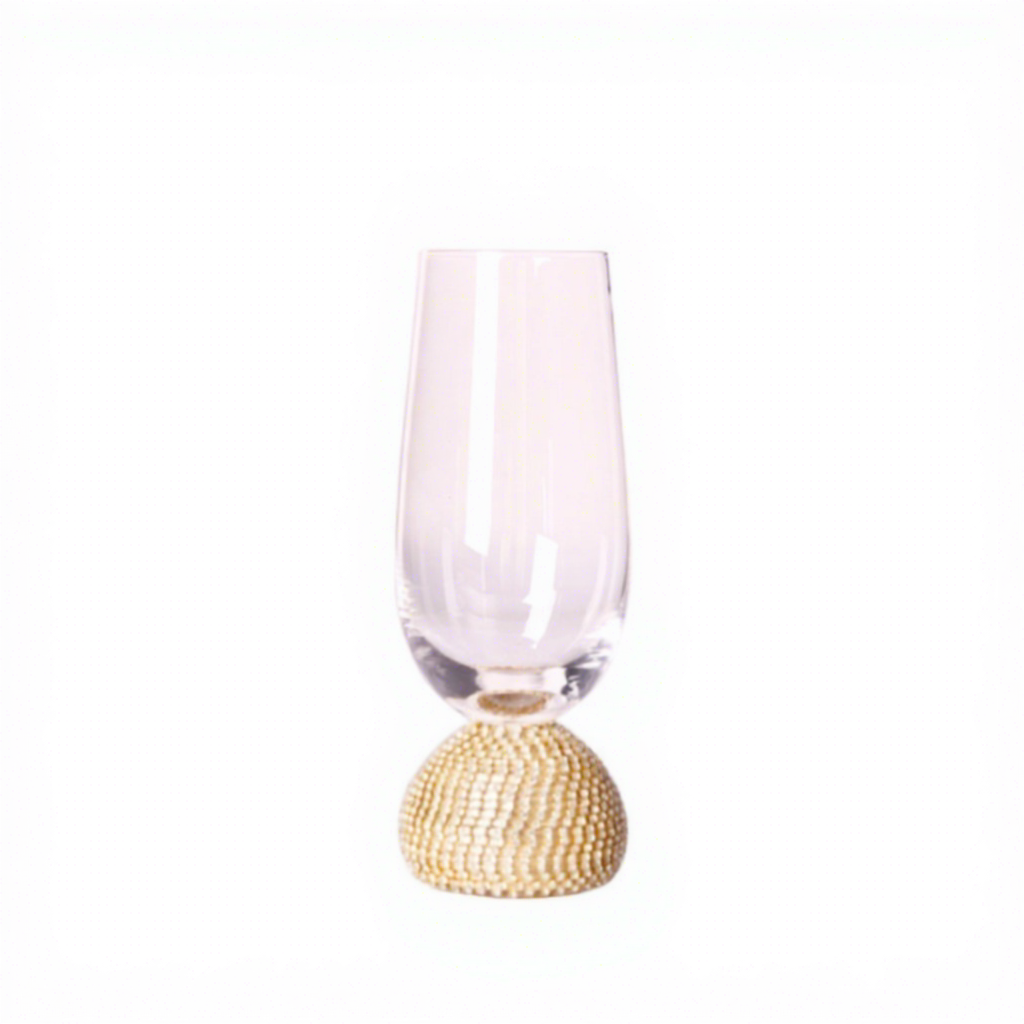 Verre à champagne - Or transparent diamant