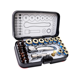 CRV 32 in 1 MULTIPURPOSE Screwdriver Set Ratchet Wrench Screw Driver Kit S2 Magnetic Bits Tools Set with Strong Magnetic <strong>Picker</strong> - Product Image 1
