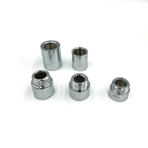Raccord de tuyau <span class=keywords><strong>en</strong></span> laiton mâle femelle, mamelon sanitaire, Extension chromée - Product Image 1