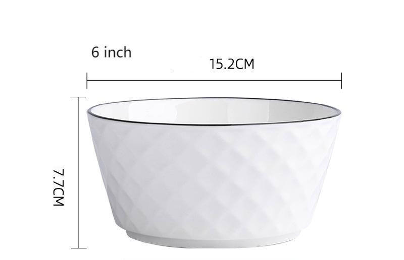 ชามสีขาว-6 นิ้ว