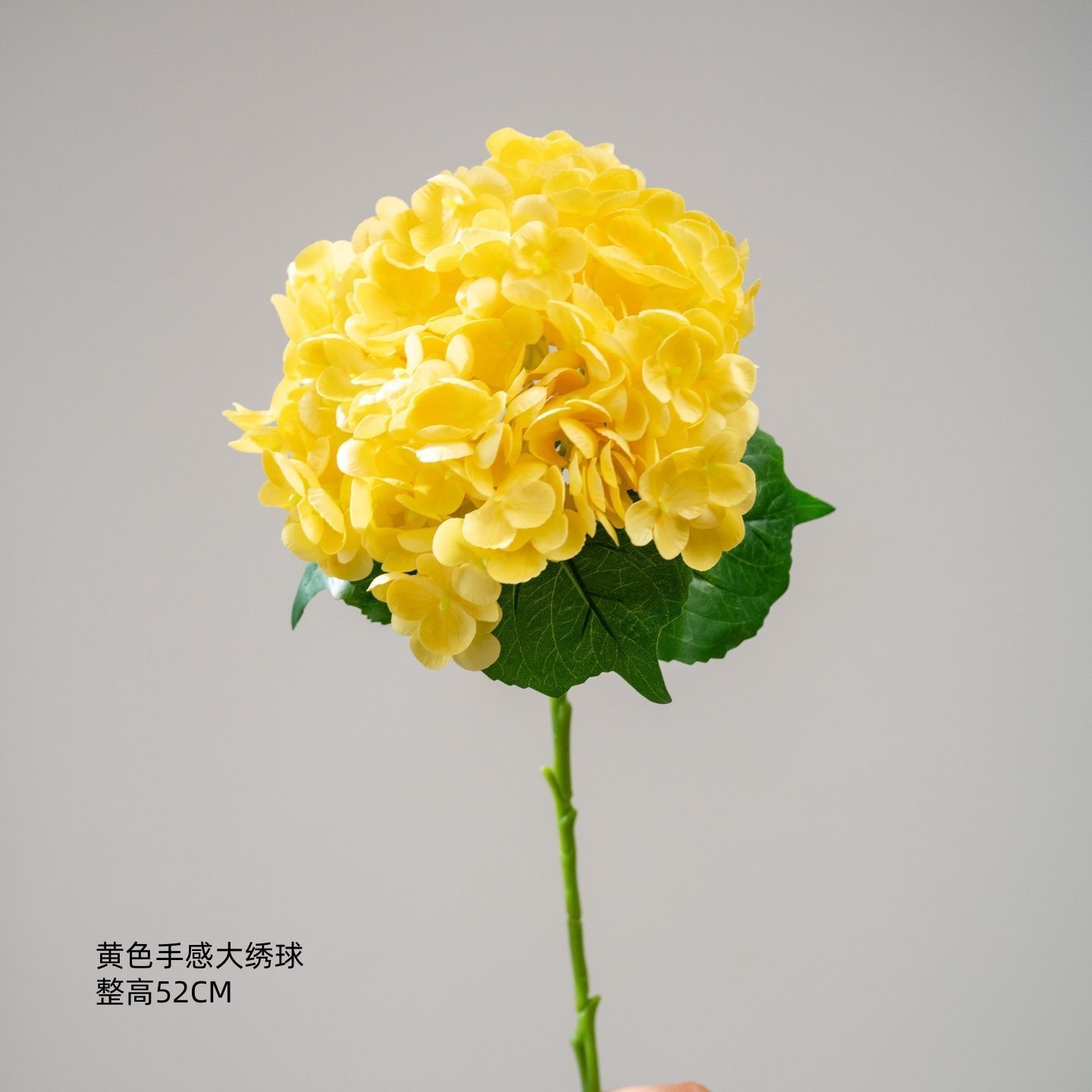 Grande hortensia jaune, fait main.
