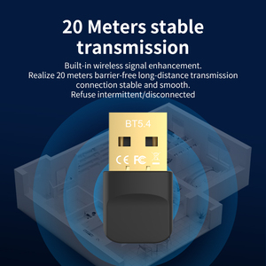 Nuovo arrivo adattatore Bluetooth per Pc Usb Bluetooth 5.4 ricevitore Dongle per altoparlante Mouse tastiera musica trasmettitore Audio - Product Image 6
