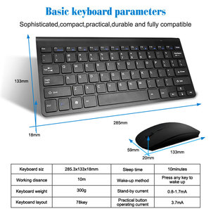 Kablosuz Mac dizüstü bilgisayar TV kutusu 2.4G Mini klavye fare IOS Android Win 7 10 - Product Image 3