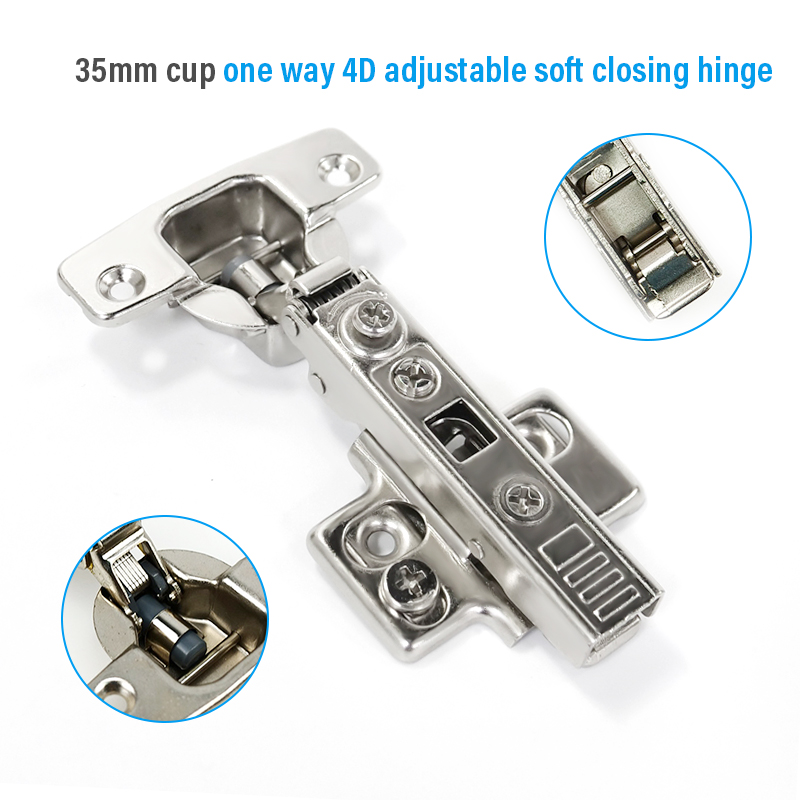 35mm cup one way 4D adjustable soft closing hinge