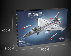 ミリタリーシリーズF16戦闘準備戦闘機大型戦闘機組み立て小粒子航空機モデル男の子おもちゃビルディングブロック - Product Image 3