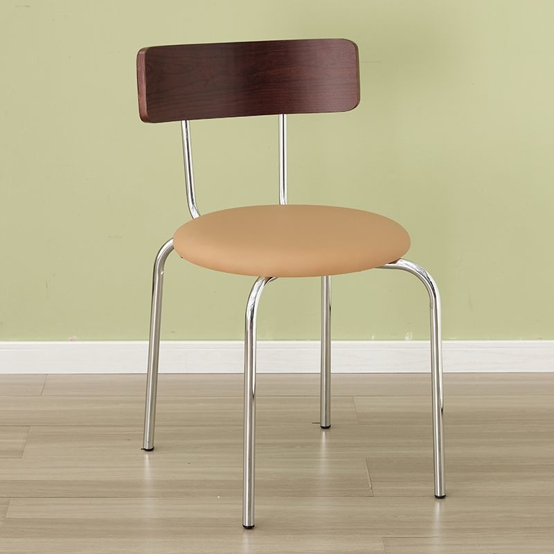 Black walnut - brown seat - silver frame