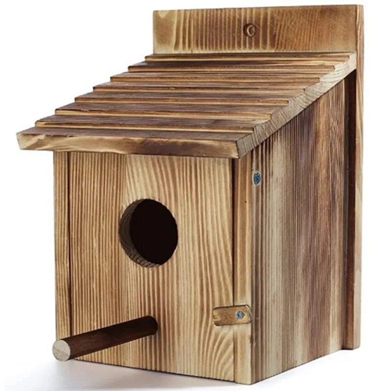 Mishow — maison d'oiseaux en bois, rustique, nouveau nid suspendu décoratif en bois de cèdre, meilleure vente pour l'extérieur