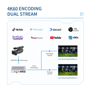 Özel yapılmış 4K60 12G SDI bağımsız endoskop 2 kanal 4K değiştirilebilir RTMP HDMI kodlayıcı yakalama kartı kutu dijital Video kaydedici - Product Image 2