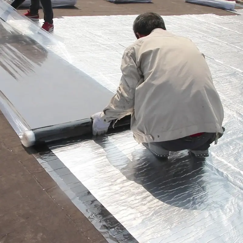 Autoadherente impermeable sótano betún membrana auto-adhesivo de asfalto rollo roofing frío conjunta impermeabilización techo puertas