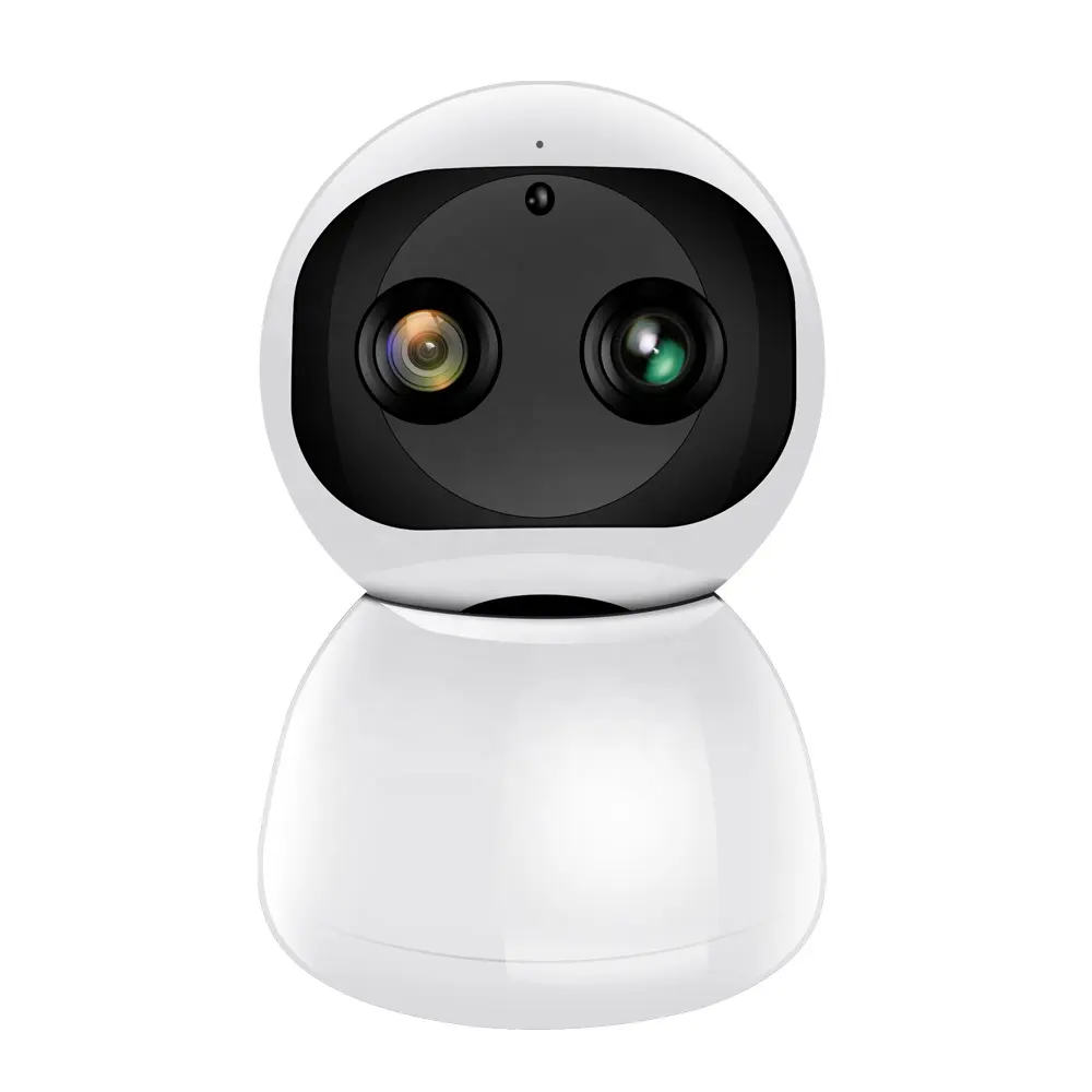 Cámara Binocular con cabeza móvil para vigilancia del hogar, videocámara HD de visión nocturna, inalámbrica, con Control remoto para teléfono inteligente