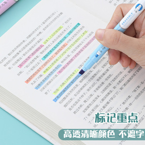 可擦荧光笔创意彩色涂鸦手帐笔pvc包学生标记多色荧光笔 - Product Image 4