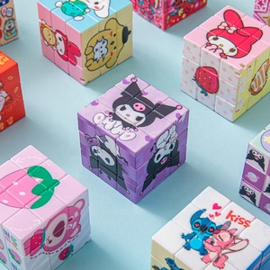 Thấp moq OEM khuyến mãi mini DIY giáo dục ma thuật <span class=keywords><strong>Cube</strong></span> Keychain Giao hàng nhanh chóng tùy chỉnh 3.5cm UV in Keyring quà tặng đồ chơi - Product Image 5