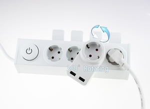 Presa di estensione usb presa desktop a rotazione manuale senza cabel - Product Image 3