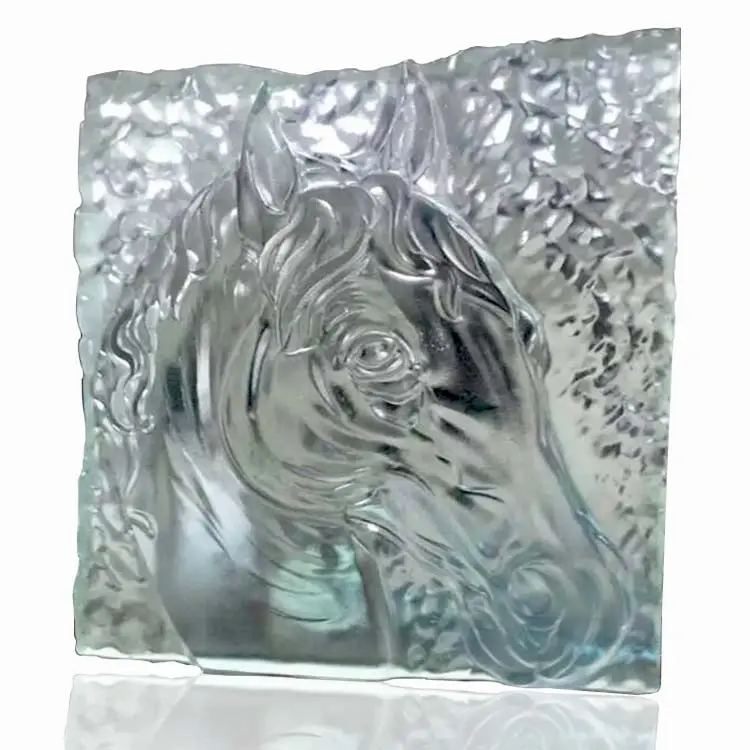 Литые под давлением стеклянные панели 3-19 мм декоративные листы горячего расплава стекла оптом художественные дизайнерские закаленные стеклянные панели для домашнего декора