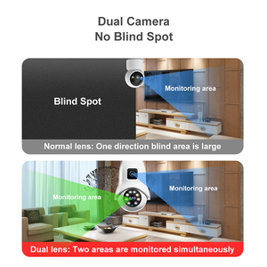 LEVOFAST ใหม่ SQ005 กล้องเลนส์คู่ PAN-TILT สองทางเสียงกล้องรักษาความปลอดภัย 2MP 4MP กันน้ําในร่มหลอดไฟกล้อง - Product Image 2