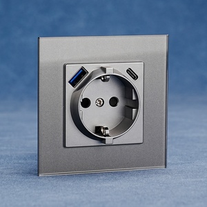 2024 <strong>Direct</strong> Sale New Function German Wall Socket Fast Charging Electric Sockets EU 16A 10A Power Socket UK US <strong>AU</strong> Made Glass - Product Image 6
