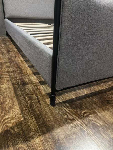 Leather Upholstered Modern Design King Size Bed for hotel
