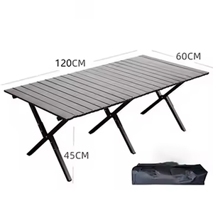 Ngoài Trời Gấp ghế thép carbon Bàn và ghế đặt CLINT Ghế di động cắm trại giải trí gấp Bộ đồ gỗ ngoài trời - Product Image 4