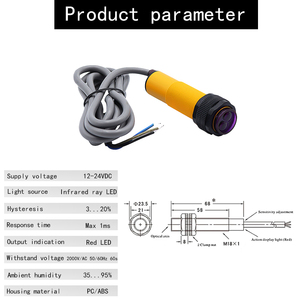 BXUAN Factory Direct Original Stock 220v <strong>Photo</strong> <strong>Sensor</strong> Switch Detection Distance 10cm IR Cylindrical <strong>Diffuse</strong> Optical <strong>Sensors</strong> - Product Image 2