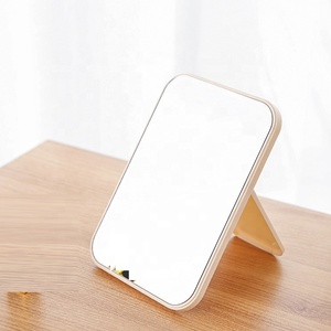 Espejo rectangular plegable portátil simple espejo de maquillaje de una sola cara transparente alto - Product Image 3
