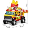 374pcs picnic outdoor Food truck series chip truck building block toy set car Building Blocks for Children