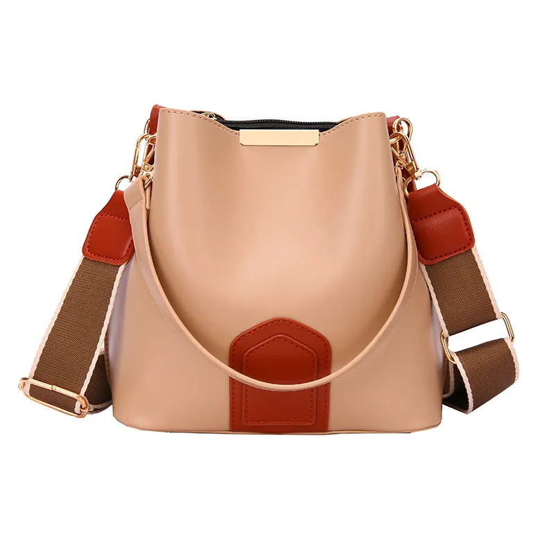 Модная вместительная сумка-хобо из искусственной кожи с широким ремнем через плечо