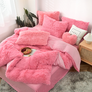 Yeni bulut Sable kadife dört parçalı nevresim takımı katı yeşim renk 40 yetişkin boyutu basit 4 adet Polyester levha seti düz boyalı - Product Image 1