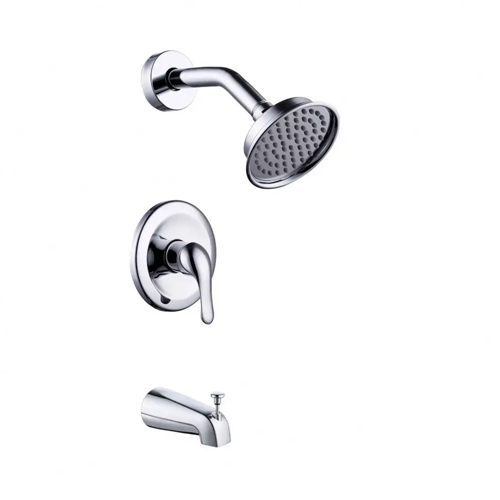 OMIDA-Válvula de ducha de equilibrio de presión, juego completo de grifo de baño y ducha, válvula antiquemaduras de latón con desviador, boquilla de bañera