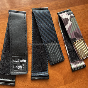 <strong>Custom</strong> <strong>Elastic</strong> Braided <strong>Loop</strong> Fabric Replacement Nylon Leather Soft <strong>Hook</strong> and <strong>Loop</strong> Fabric Shenzhen for Apple Watch Band Ultra - Product Image 2