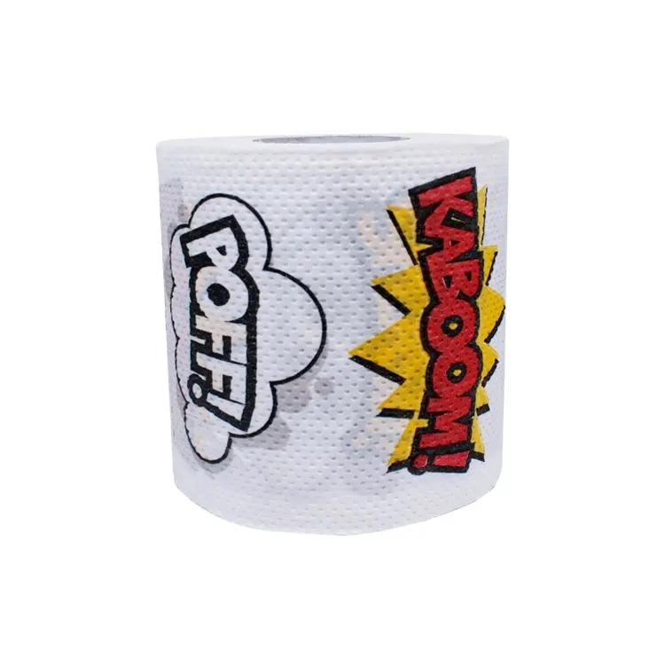 Kaboom Poff Toilet Paper Custom Colored Paper Roll Toilet Tissue for Party Joke White Elephant Gift Toilet Paper Roll by Gagster