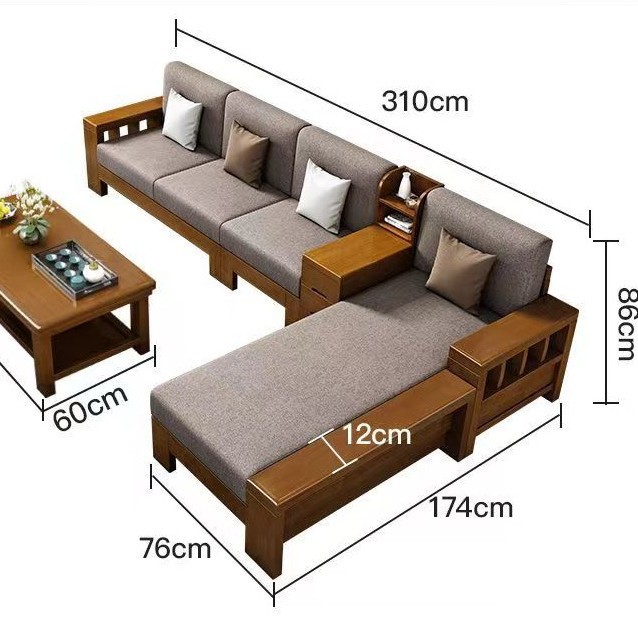 Table à thé et meuble à thé avec chaise longue quatre places.