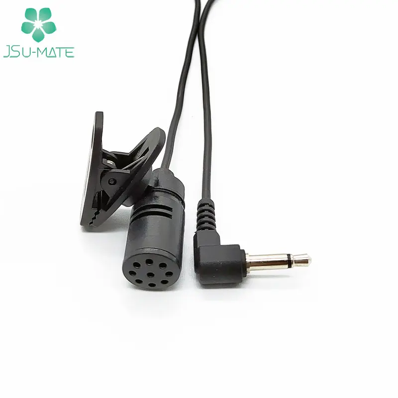 PVC Kustom Speaker Hitam 90 Sudut Mono Pria Plug untuk Mengikat Klip Mikrofon 3.5Mm Kabel Mono