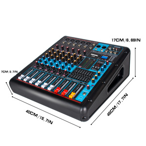 RS-86D profesyonel dijital ses karıştırma konsolu güç mikser amplifikatör 48V Phantom güç ile yüksek kaliteli ses ses ekipmanı - Product Image 6