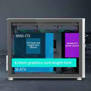 Lovingcool vetro temperato trasparente Design schermo LCD Gaming Computer MATX PC custodia con ventola di raffreddamento ARGB per Gamer - Product Image 2