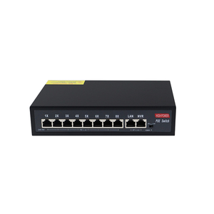 Conmutador Poe industrial Ethernet rápido de 8 puertos AI 24V con 2 puertos de enlace ascendente para red CCTV y sistema de control de acceso de 250 metros - Product Image 2