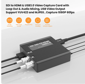 SDI to HDMI Capture Card+<strong>USB</strong> + SDI Loopout SDI to USB3.0 Capture Card + Line in + <strong>3.5mm</strong> + Speaker - Product Image 6