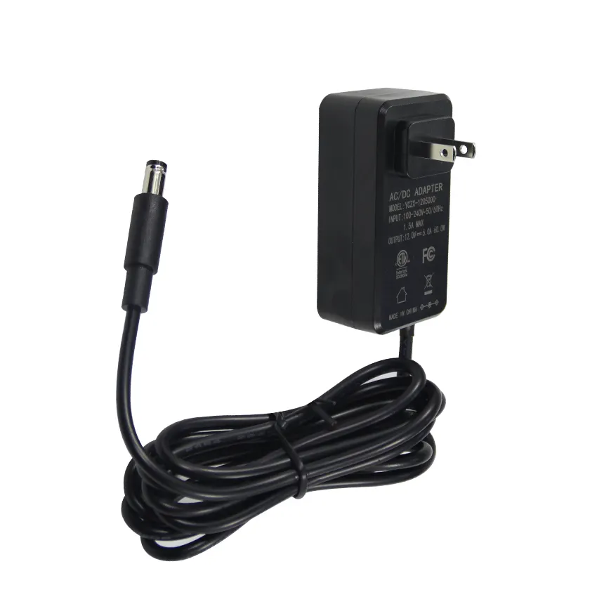 CE承認のDCケーブルは、US2pin 12v 15v 20v 1a 3a 5a wall Ac Dc Adapterをカスタマイズできます