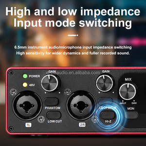 演播室录音用2通道USB音频接口外部乐器音频声卡混音器产品 - Product Image 4