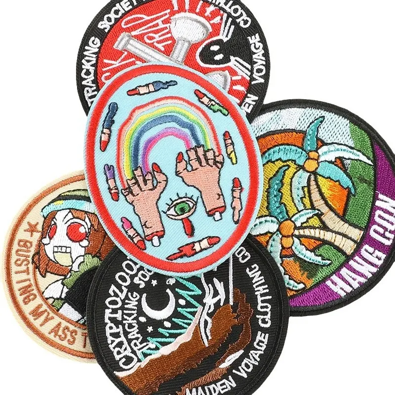 Fabriek Maatwerk Geborduurde Badges Groothandel Custom Logo Ijzer Op 3d Bladerdeeg Borduurpatches Voor Kleding