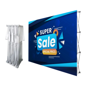 Custom Printed <strong>Pop</strong>-<strong>Up</strong> <strong>Display</strong> Stand for Advertising Marketing Portable Aluminum <strong>Frame</strong> for Exhibition Use-Straight Type Backdrop - Product Image 4