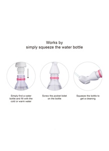 Portable Mini <strong>Bidet</strong> 1pc Pack, Compatible with Most Bottles for Washing. Travel Shattaf Plastic, Feminine Hygiene Douches. - Product Image 3