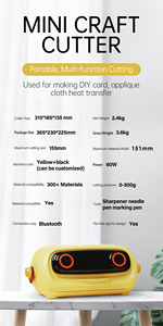 Mini özel DIY vinil kesici neşeli işçiliği kolay otomatik kontur Cricut meraklıları için Ideal - Product Image 5