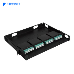 Grupo de módulos LC de 96 núcleos preterminados Panel de conexión de fibra óptica MPO Panel de conexión de montaje en rack 1U