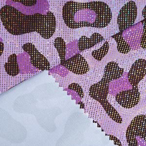 Benutzer definierte Großhandel Tier gedruckt 94% Polyester 6% Spandex Metallic Stempel folie Jersey Stoff für Kleider