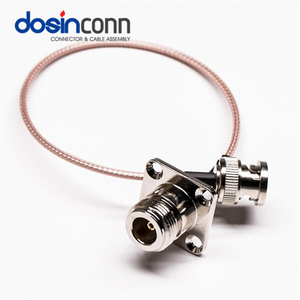 BNC ตัวเชื่อมต่อสายเคเบิลชนิด N ชนิด4รูแจ็คชนิด N ติดกับ BNC ตัวผู้ที่มี RG316 - Product Image 1