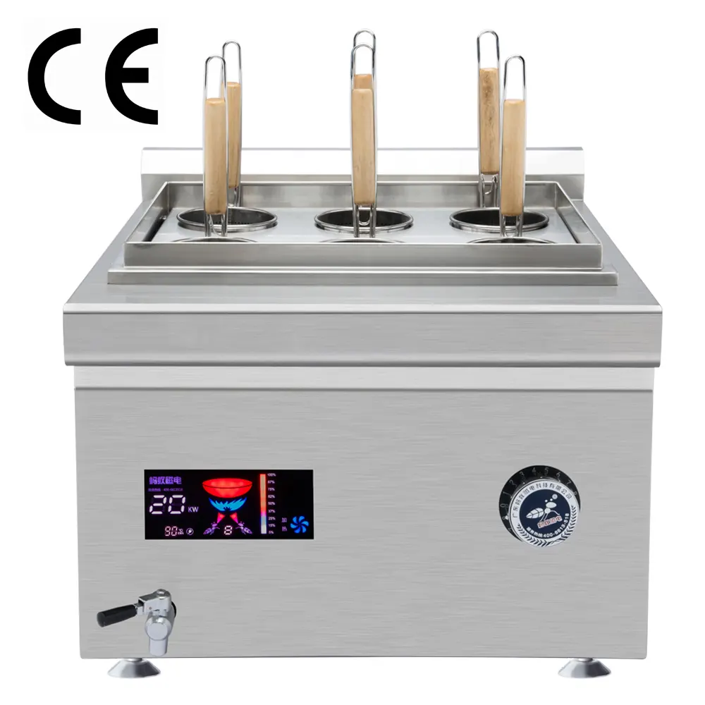 2/4/6 cestini elettrico in acciaio inox automatico cuocipasta Fast Food Noodle Cooking Machine