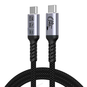 Xput Ultra yüksek hızlı 5A PD hızlı şarj 16K Thunderbolt 5 80Gbps USB 4.0 USBC için tip-c Kabel monitör için 240W - Product Image 1