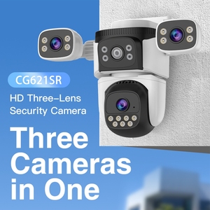 CG621SR 1080P Full Hd ağ kamerası CCTV gözetim kamera 3 Lens renkli gece görüş ev çok fonksiyonlu 4G kamera SD kart - Product Image 2
