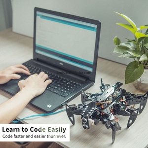 Eğitim robotu Hexapod biyonik örümcek ileri ve geri sol ve sağ izleme engellerden kaçınma ikincil programlama